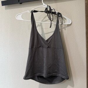 SHEIN Dark Gray Halter Camisole Tank Top
